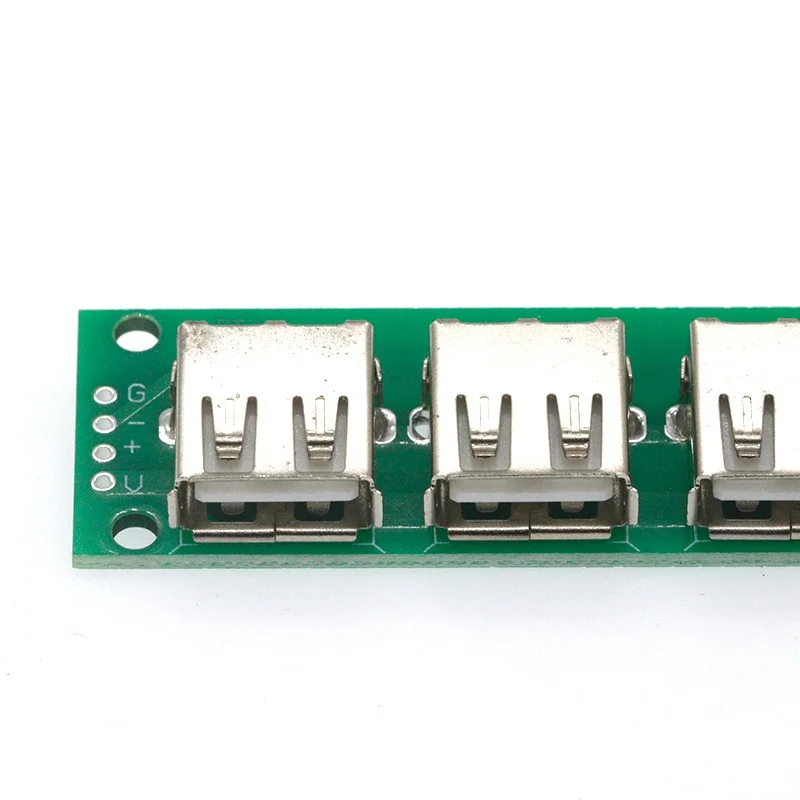 USB2.0 female 10-connected test board USB adapter board PCB Converter Adapter Breakout Board 180 Degree Vertical view 5