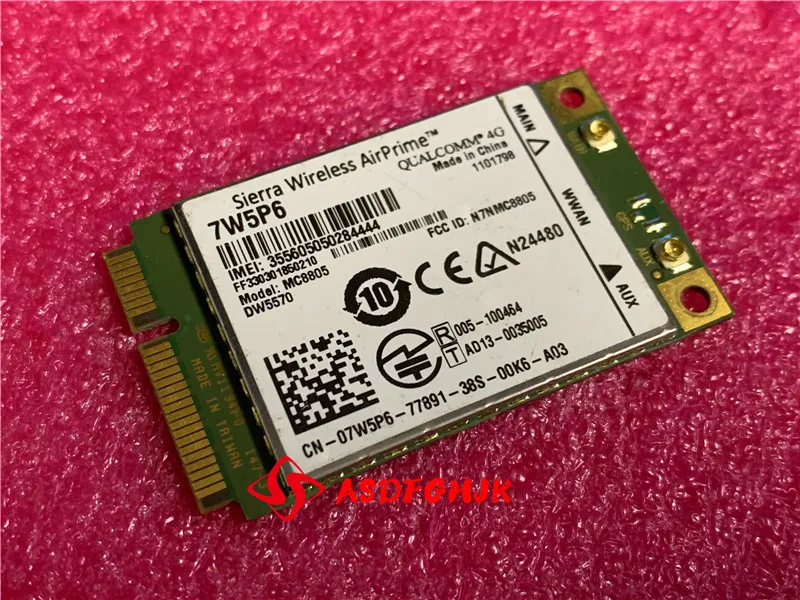 Original FOR Dell 7W5P6 Latitude DW5570 Sierra Wireless Airprime MC8805 LTE 4G WWAN Card  100% Perfect Work