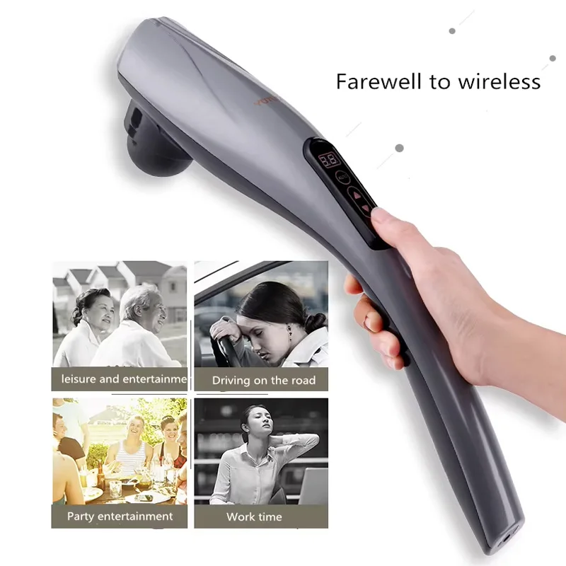 Handheld electric high-power tapping electric instrument for neck waist and shoulders dolphin massager stick massage hammer