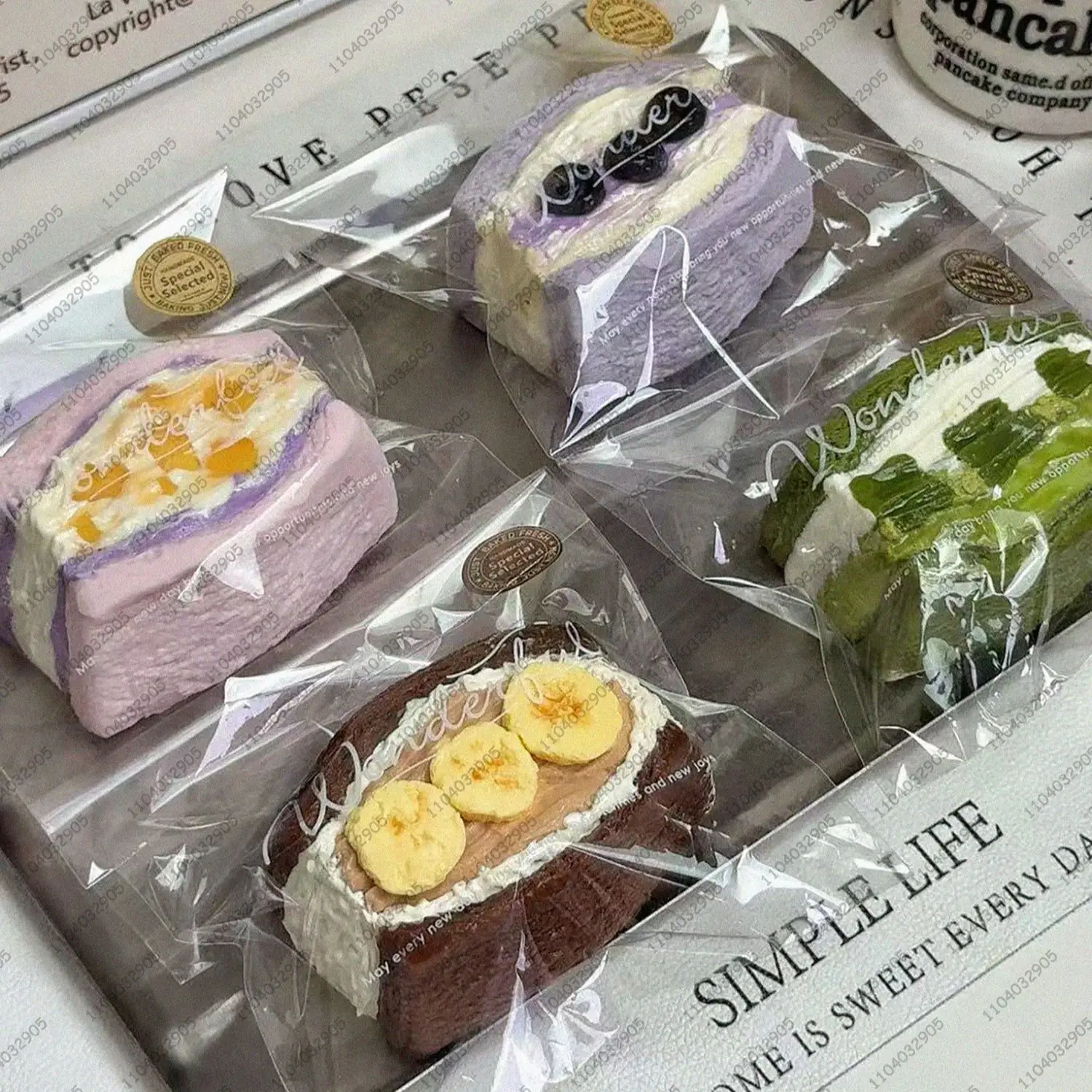 Sandwich Toast Taba Squishy Fruit Swiss Roll Fidget Toys Dessert Bakery Anti Stress Novelty Toy Christmas Party Gifts antiestres