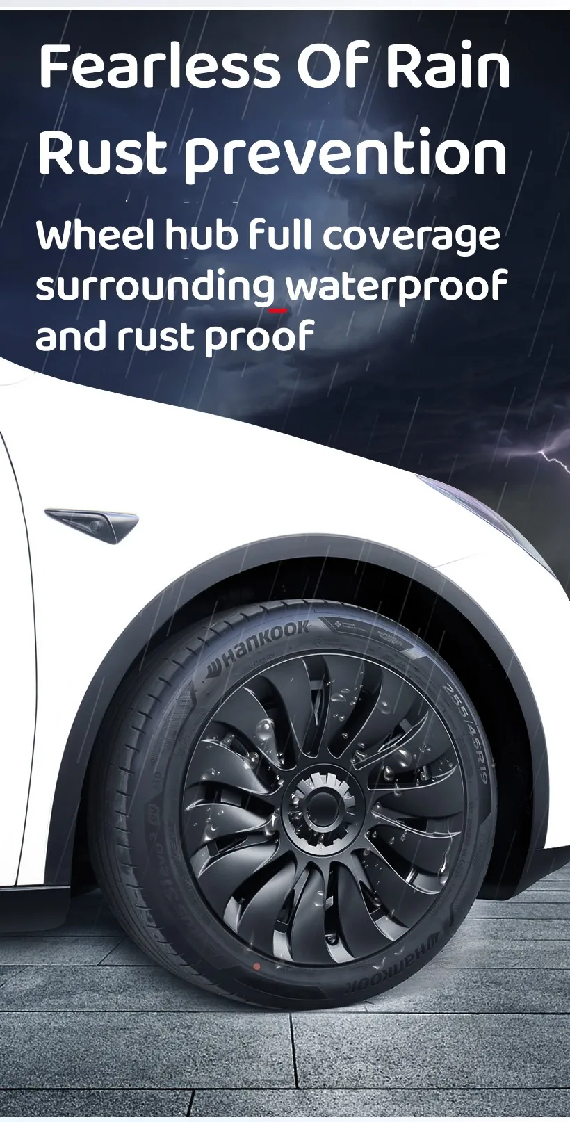 4PCS 19 Zoll Radkappe für Tesla Modell Y 2024 Leistung Ersatz Rad Radkappe Rechts & Links Radkappe Volle Felge Abdeckung Zubehör – Detail 10