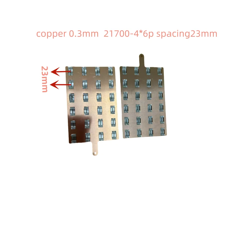 

21700-4*6P аккумулятор медно-никелевый композитный стержень 0,3 мм расстояние между ячейками 23 мм аккумуляторная медная шина по индивидуальному заказу 10 шт. стартовая мощность