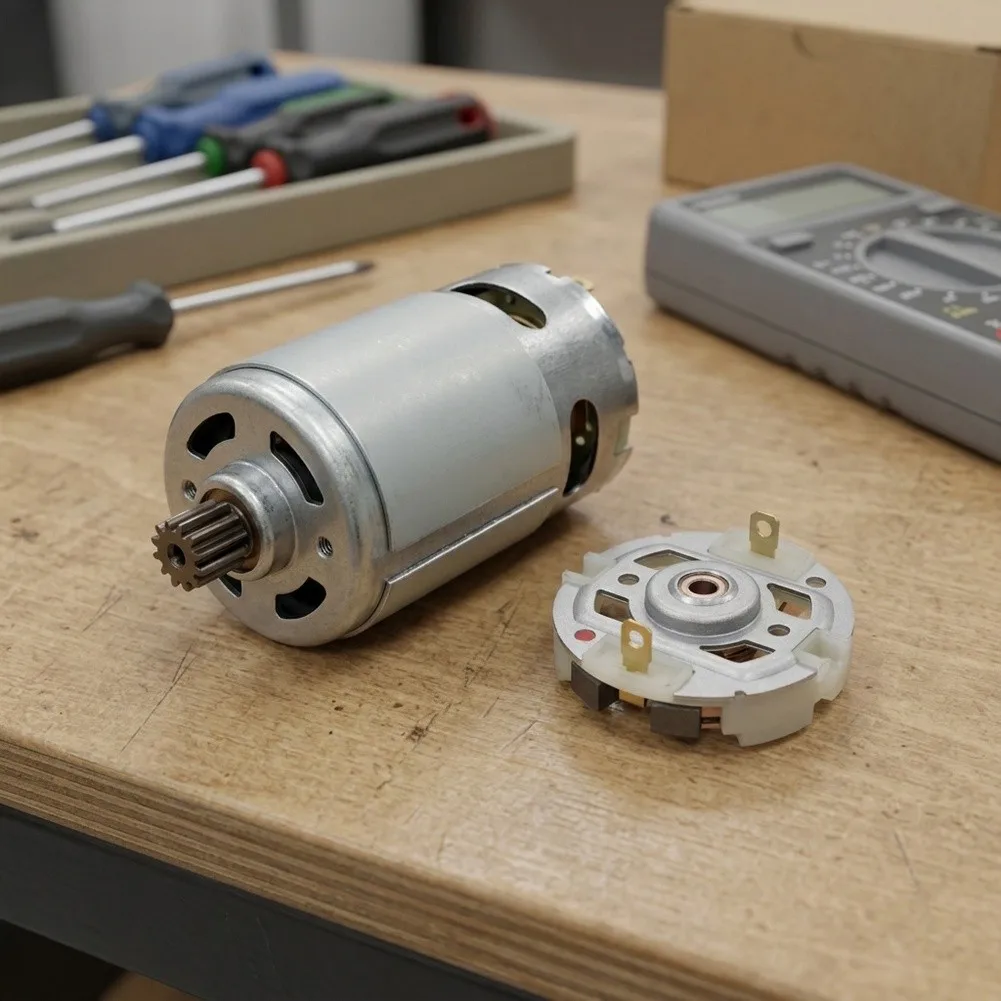 21V For Motor and Carbon Brush Holder Set for RS550 For Motor Repair in Small Appliance Servicing and For Motor Testing
