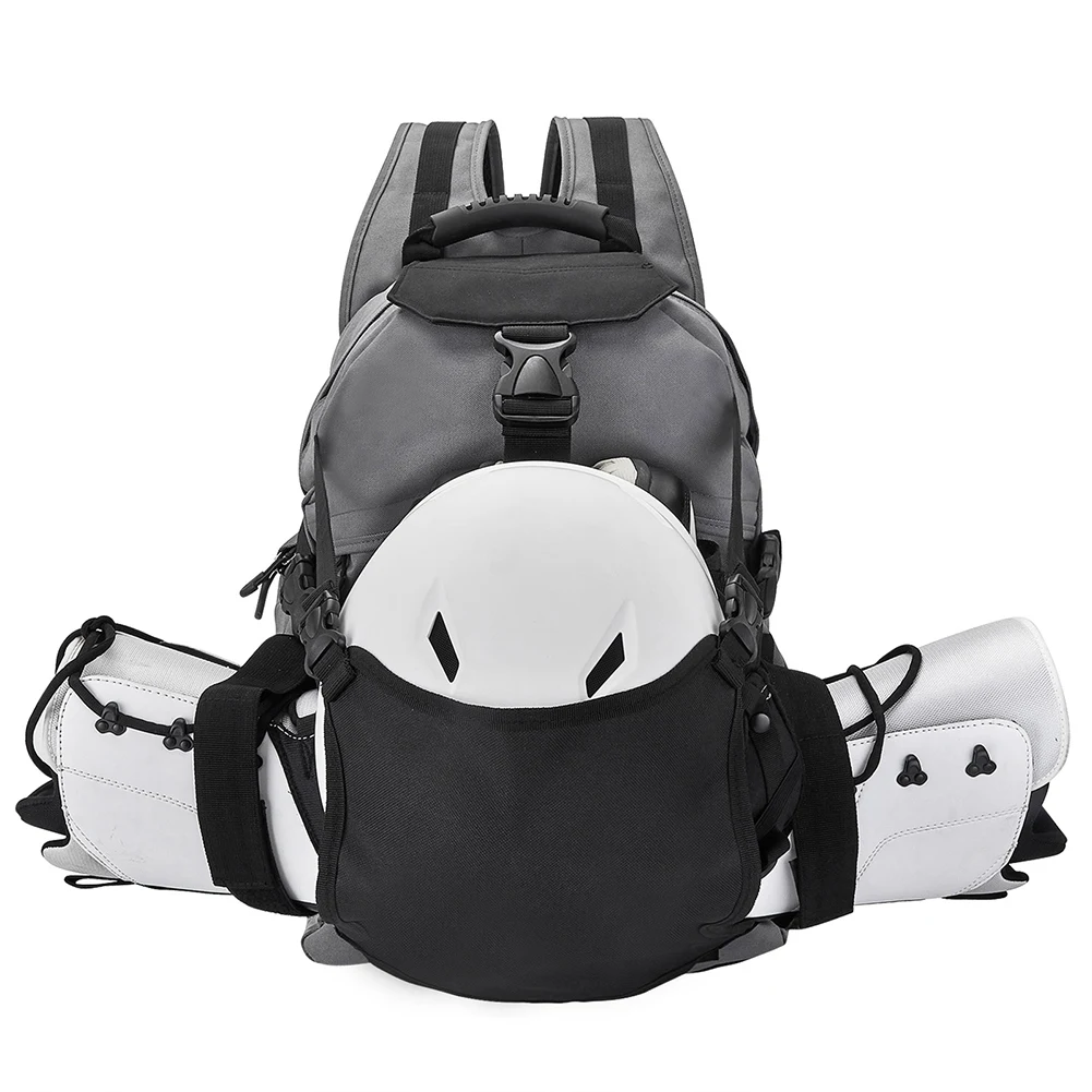Zaino per scarponi da sci da 30 litri con cinghie di fissaggio regolabili Borsa per casco da pattinaggio Zaino da sci impermeabile Accessori per lo sci