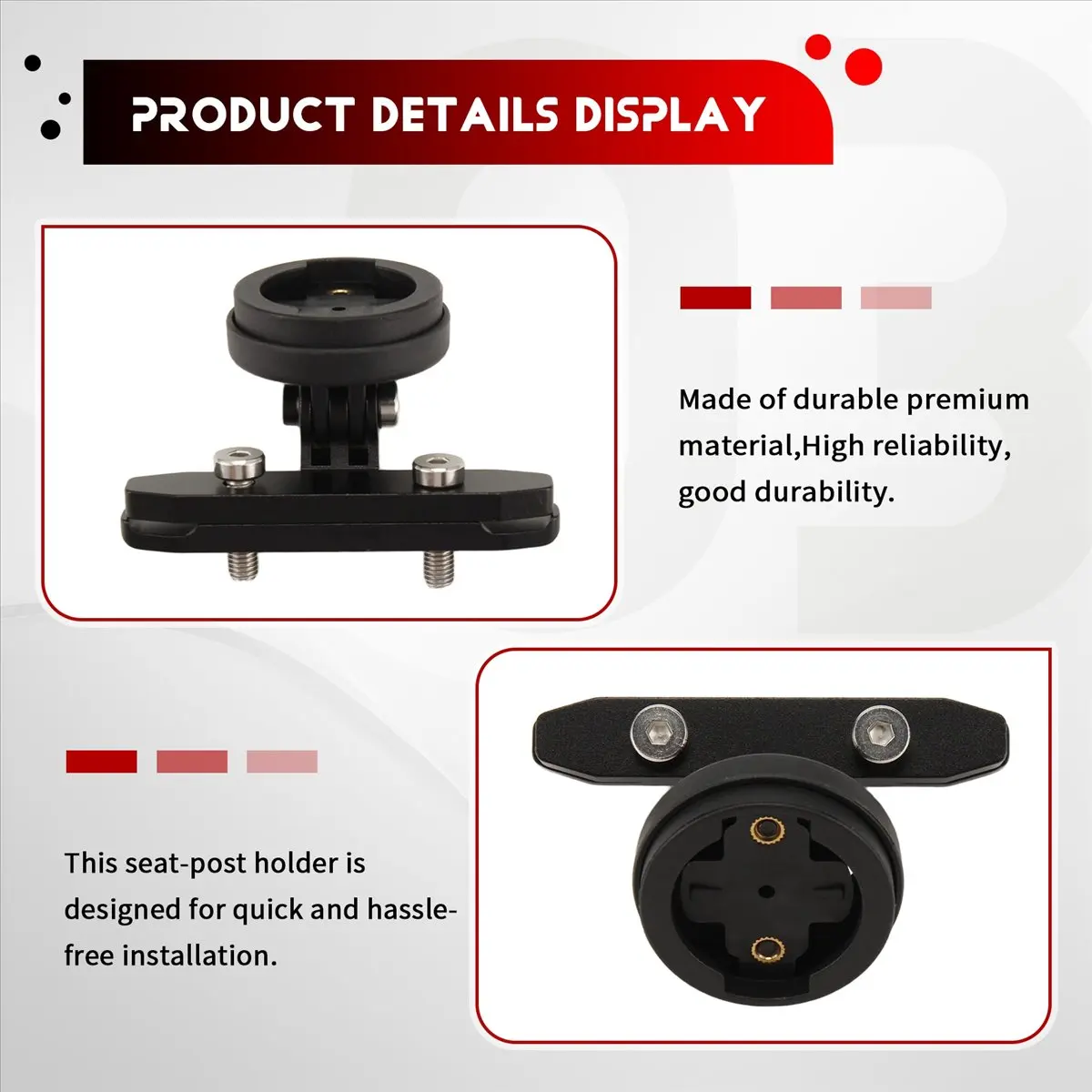 

AD10 Bicycle Tail Light Saddle Support Seat-Post for Bryton Gardian R300L Mount MTB Cycling Bike Lamp Bracket Holder