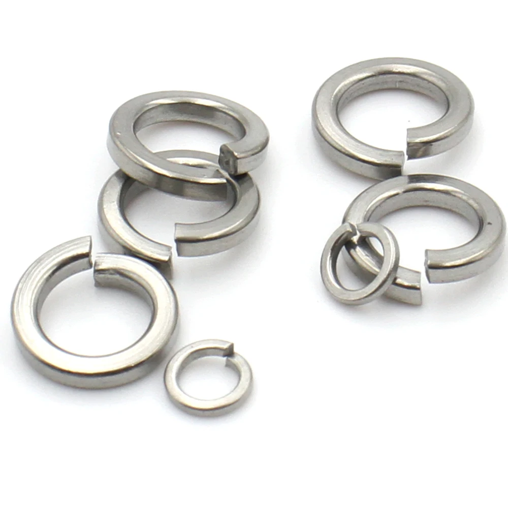 5/ 10/ 20/ 50pcs M1.6 M2 M2.5 M3 M4 M5 M6 M8 M10 M12 M16 M24 M27 M30 304 Stainless Steel Spring Split Lock Washer Elastic Gasket