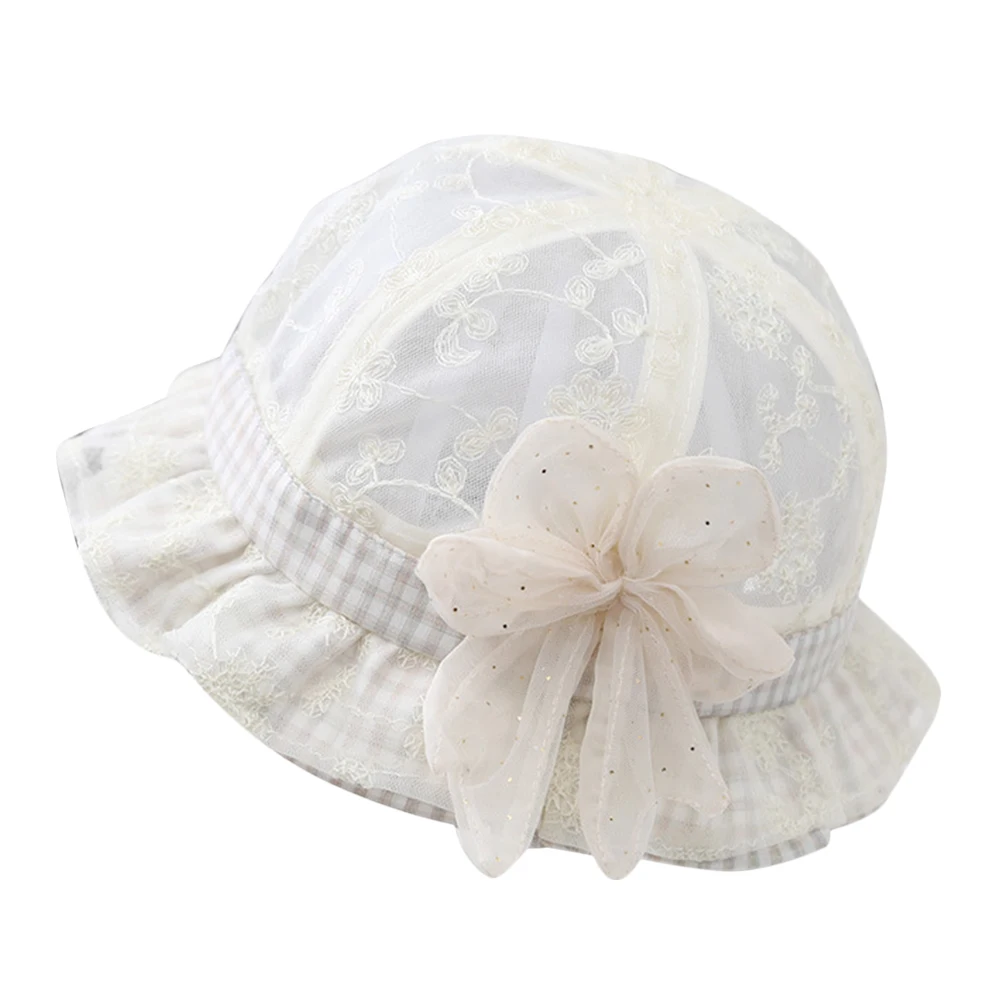 

Summer Thin Sun Hat Kids Cap Baby Toddler Bucket Hats Girls Lace Wide Brim Infants UV Protection Breathable Adjustable