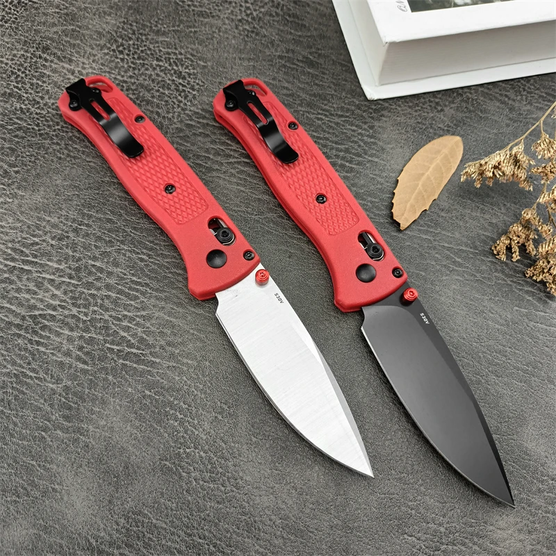 Carry a small knife BM535 with you, tactical hunting nylon fiberglass handle camping rescue 440C blade EDC folding knife