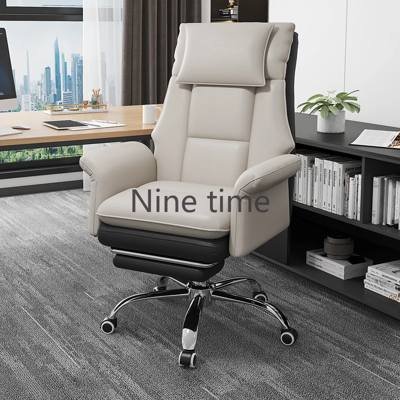 Office Chair With Leg Rest Ergonomic Comfy Vanity Chairs Living Room Dresser Relaxing Meeting Home Anime Gamer Pc Furniture