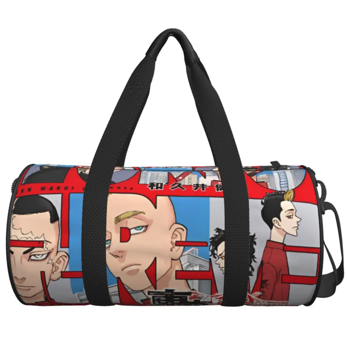 

Спортивная сумка Tokyo Ken Ryuguji, большая вместительная сумка в стиле японского аниме, мужская водонепроницаемая сумка, дизайнерская сумка с графическим принтом, сумка для фитнеса
