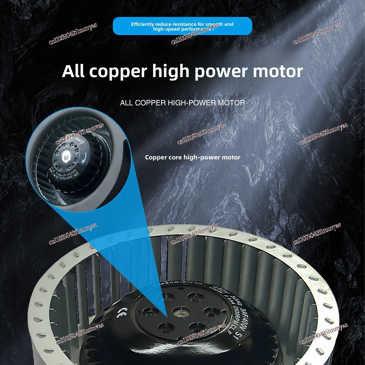Single inlet air external rotor motor multi-wing forward tilting centrifugal fan high pressure air