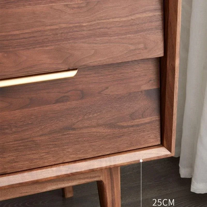 All solid wood black walnut modern simple bedroom locker Nordic storage chest of drawers