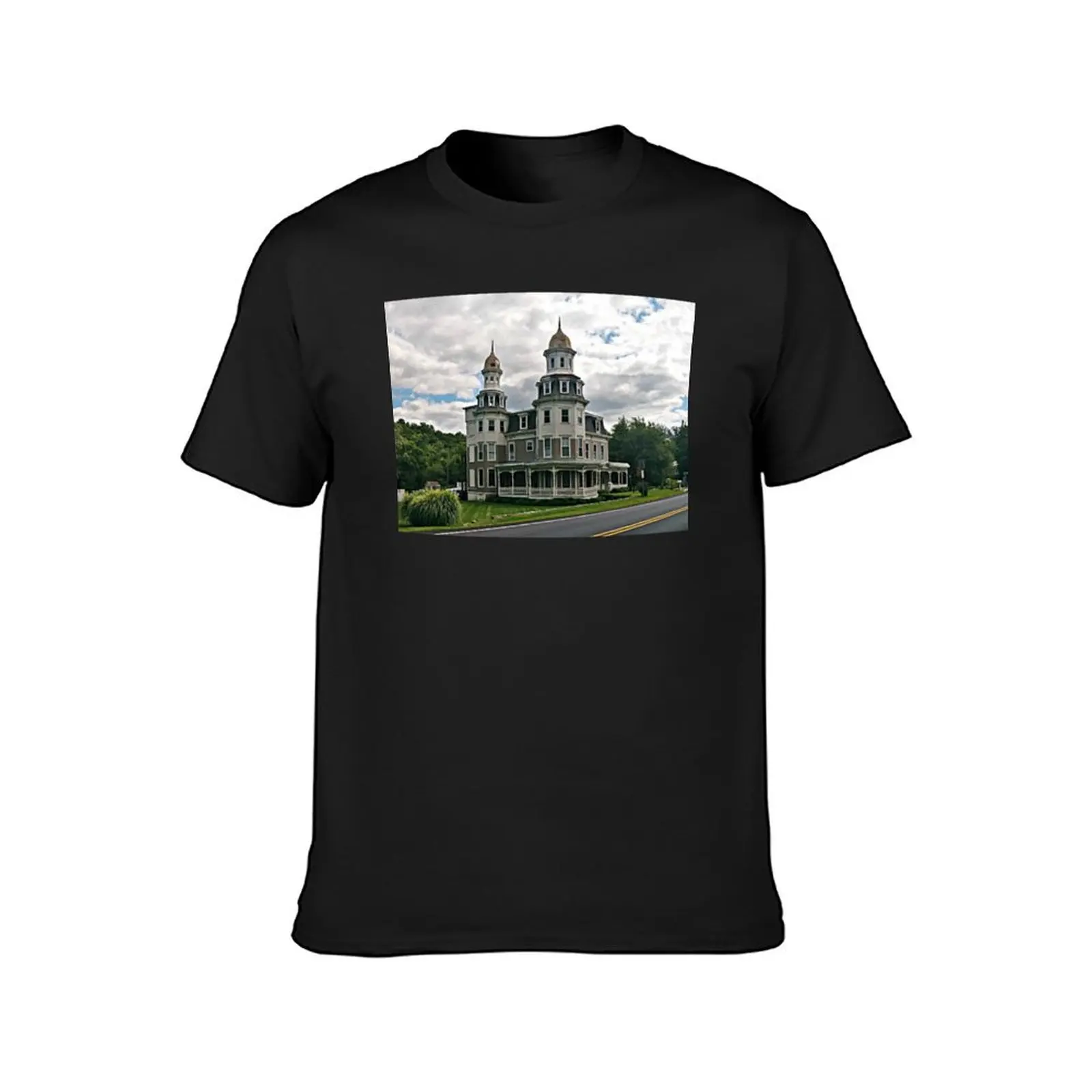 The Hainesburg Mansion, built in 1828 T-Shirt summer tops plus sizes mens clothing