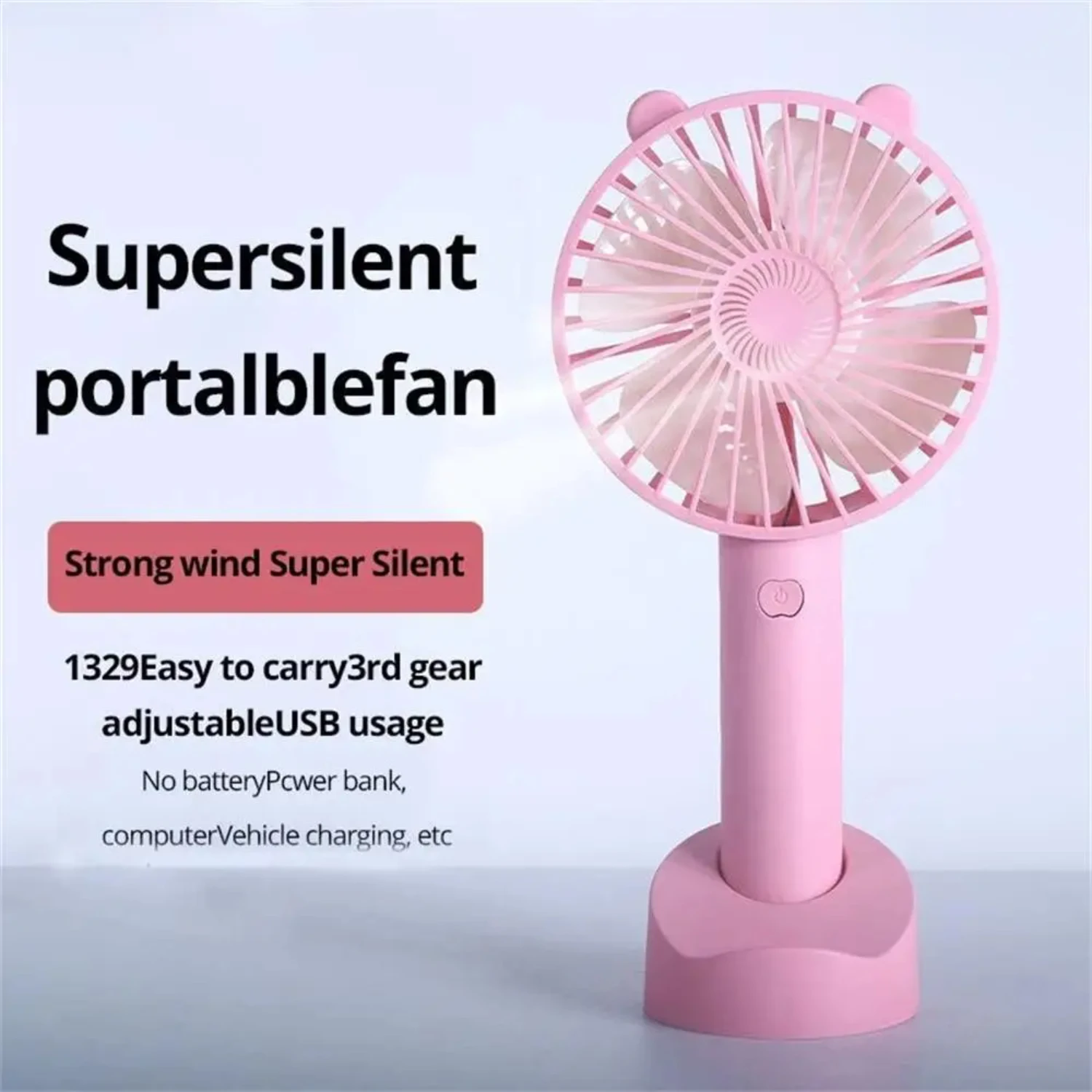 Compact Mini USB Handheld Cooler Fan - Ideal Portable Fan for Dormitory and Office Use - Long-Lasting and Quietly Chargeable - P