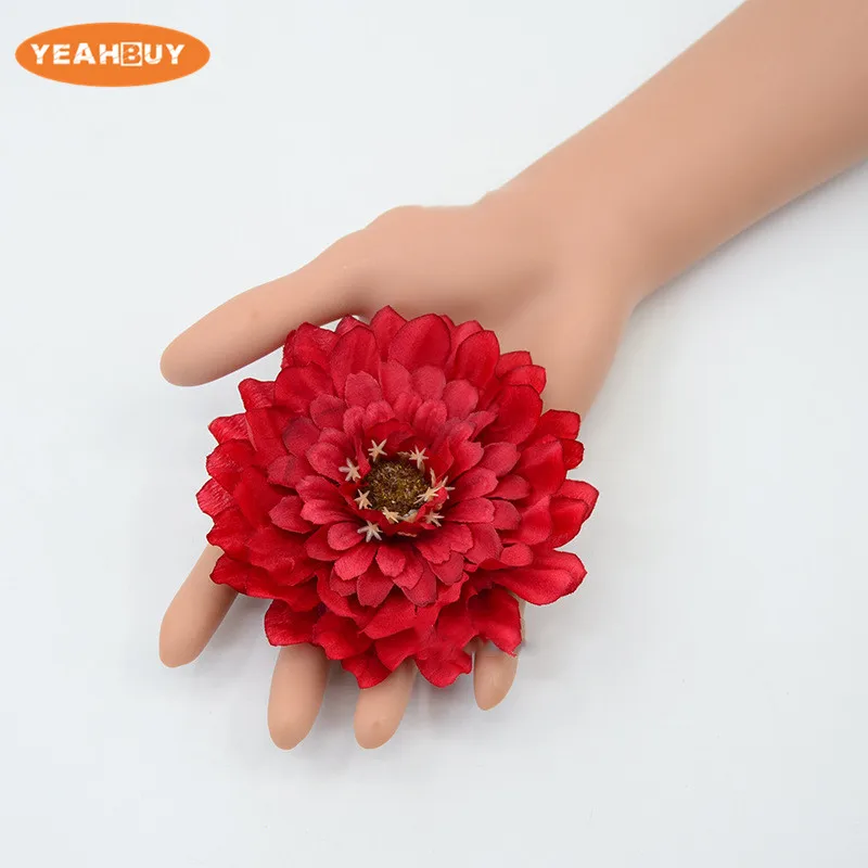 10 cm 12 Farben Künstliche Seidenblüten Chrysantheme Simulation für DIY Hochzeitsstrauß Wand Garten Blumen Zubehör – Detail 1