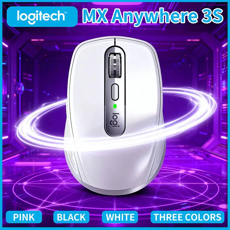 Precision Logitech MX Anywhere 3S Mouse - 8K DPI, MagSpeed Wheel, Silent Buttons, Office & Travel, USB-C Fast Charge