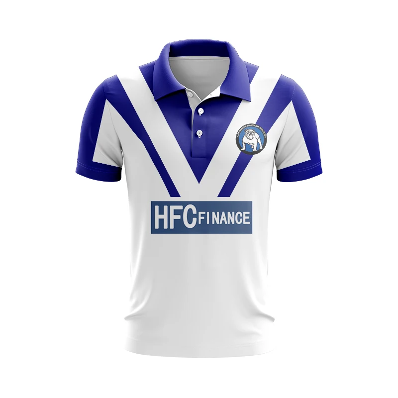 POLO Canterbury-Bankstown Bulldogs Custom Name Number 1938 Vintage Retro Jersey T-Shirt