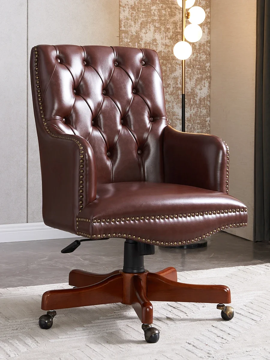 American leather computer boss chair large class middle class casual chair office swivel chair meeting