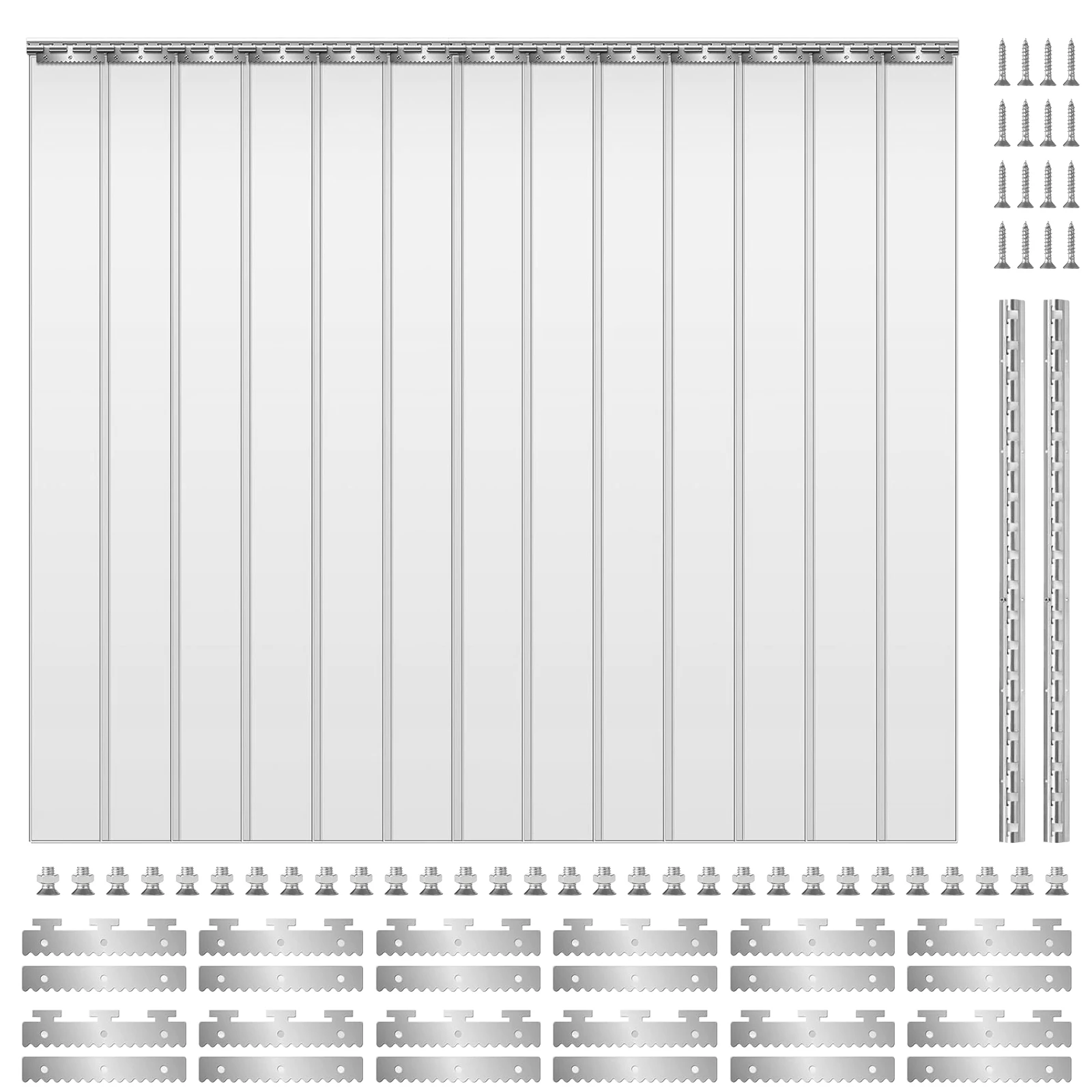 Transparenter Türvorhang aus PVC, langlebig und stabil, für Fabriken und Supermärkte, Haushaltswaren, Scheune, Haustier, Tierhaus – Detail 20