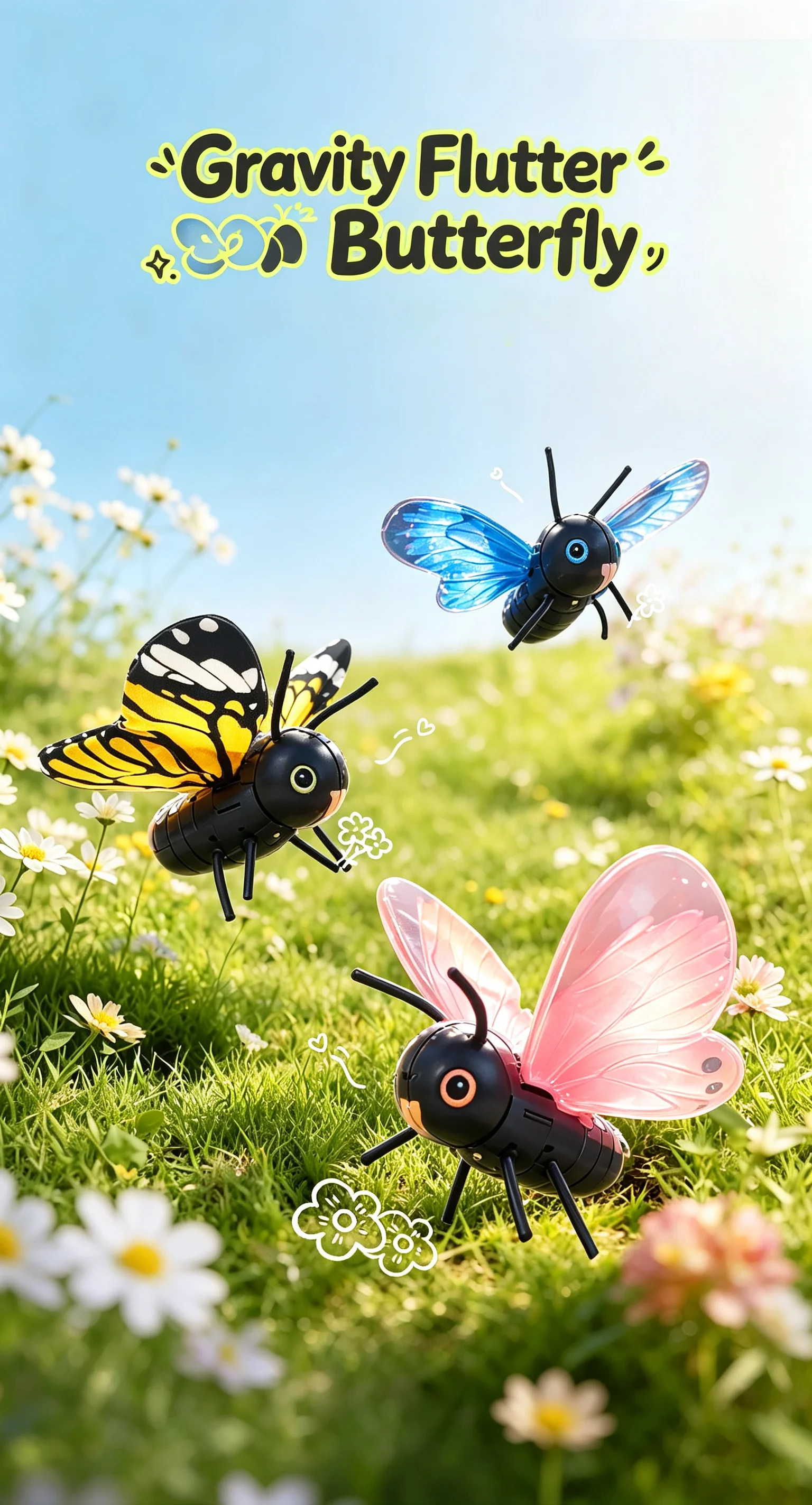 Simuliertes Schmetterlings-Insekten-Katzenspielzeug, automatische elektrische Katzenangel, selbstspielendes, langeweilelösendes, interaktives Haustierspielzeug für Kätzchen – Detail 1