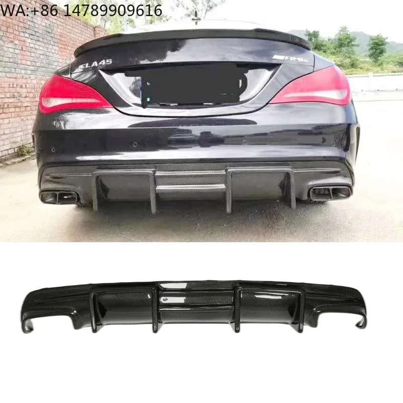 High-end Custom Body Kit For Old-to-New ConversionNew FD Style Carbon Fiber Rear Lip Diffuser Bumper With Exhaust Cut-Outs For -