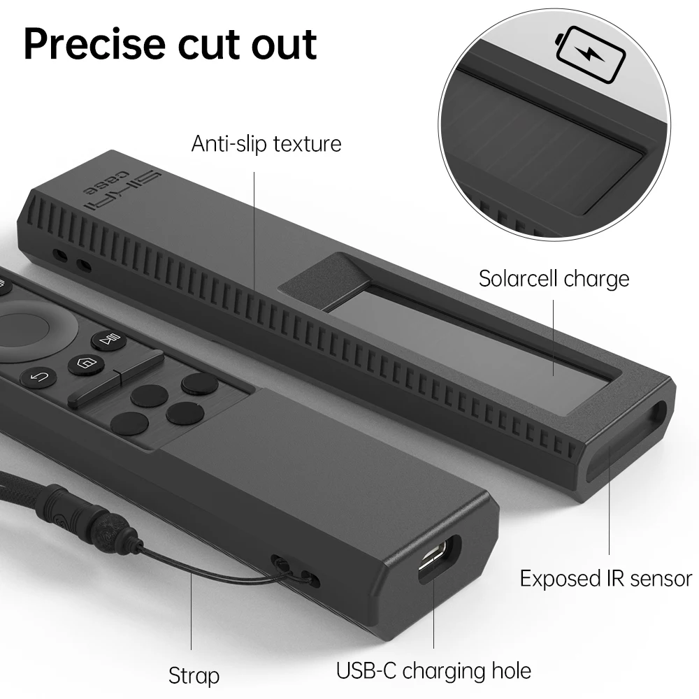Silicone Case for Samsung Smart TV BN59-01385B 01386D 01386C Solar Cell Remote Dustproof Cover for BN59-01390A 01385A TM2280E