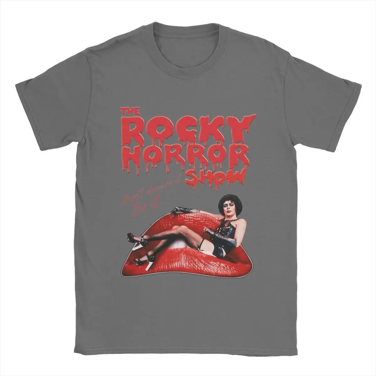 Vintage The Rockys Horror Picture Show T-Shirts Men Crewneck 100% Cotton T Shirts Short Sleeve Tees 4XL Clothes