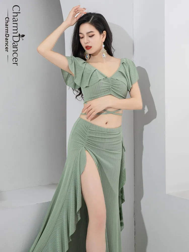 Morbido e semplice costume da ballo orientale Nuovo vestito da pratica 2025 Lotus Le Materiale Set da performance per danza del ventre da donna