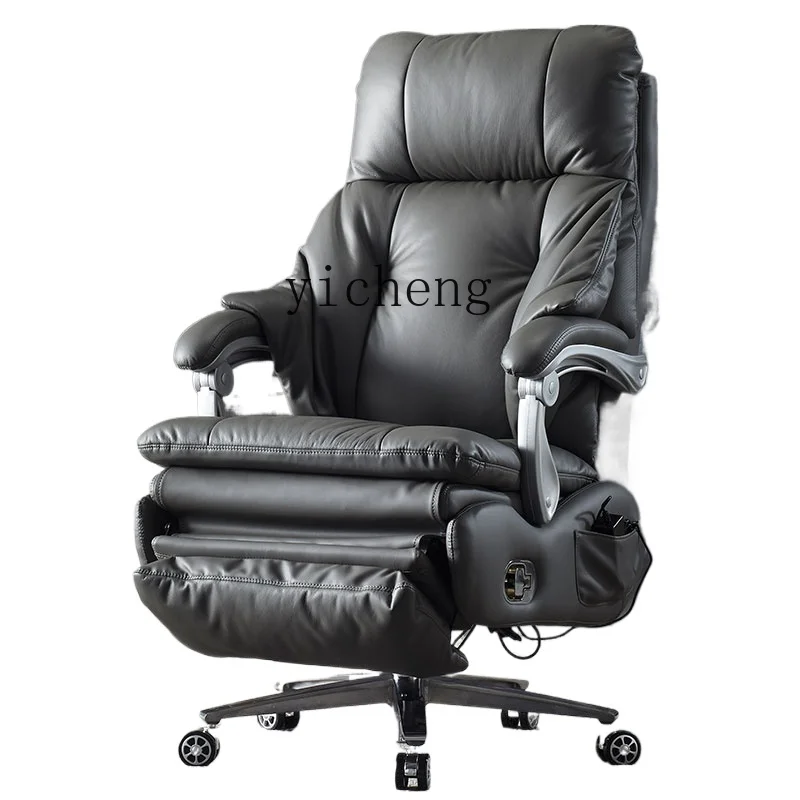 

Boss chair reclining electric leather luxury home office seat cowhide class chair light luxury business office chair