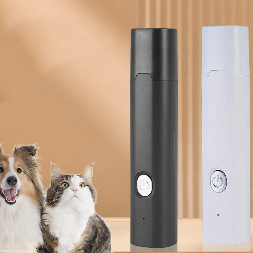 USB شحن الكهربائية الكلب طاحونة الأظافر مصباح ليد عملية هادئة مطحنة أظافر الحيوانات الأليفة المهنية 2 التروس سرعة باو طاحونة