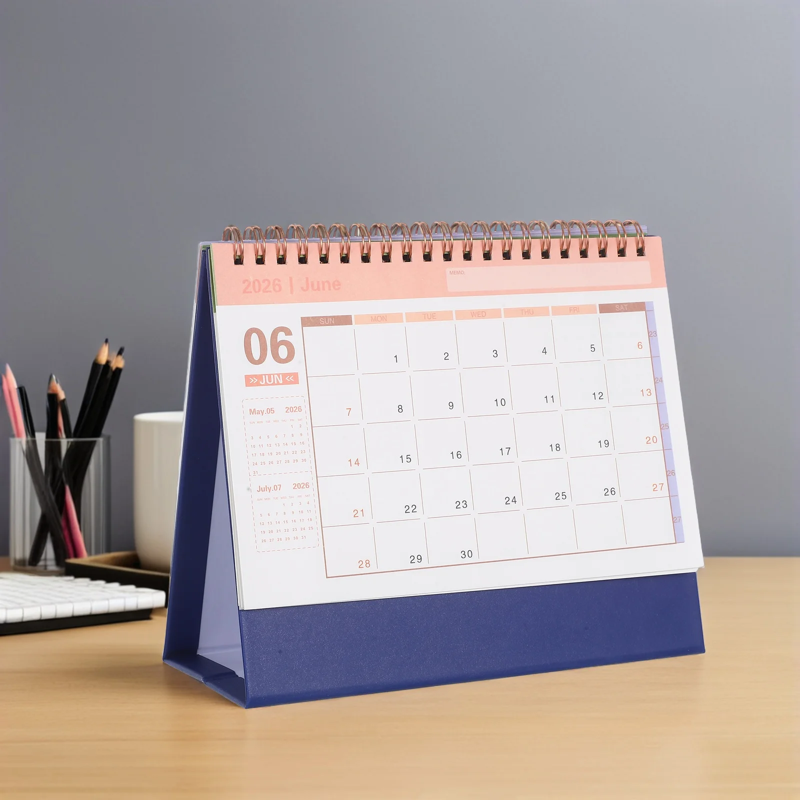 

Small Desk Calendar 2026 Minimalist Foldable Standing Flip Monthly Planner Desktop Calendar for Daily Planning Home Office