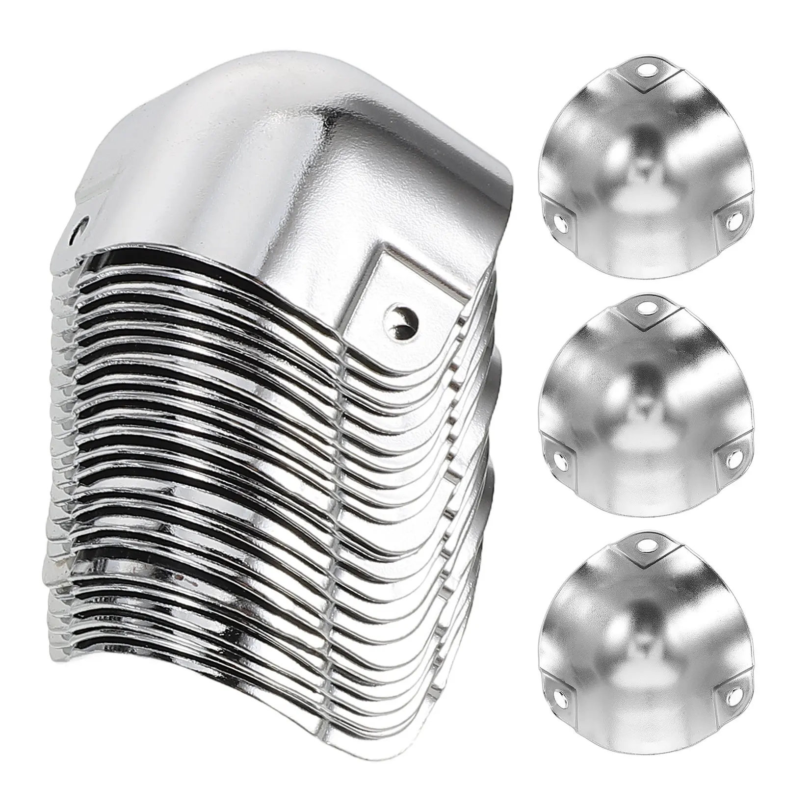 

20Pcs Aluminum Alloy Aviation Case Corner Protectors Toolbox Edge Guards Heavy Duty Metal Covers Travel Cargo Protective