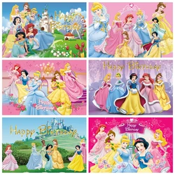 Disney Princess Theme Photo Backdrop Girls Kid 1st Birthday Party Decoration Snow White Baby Shower Photography Background