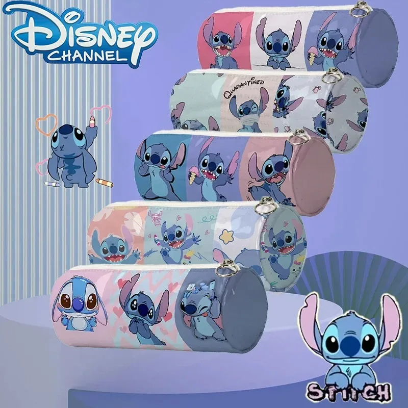 

Стич Disney, мультфильм, карандаш, фоторучка, водонепроницаемая большая емкость, женская сумка для хранения канцелярских принадлежностей, подарок для детей, аксессуары Диснея