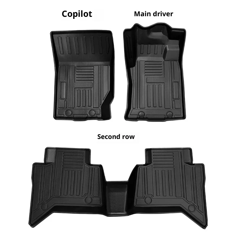 

Высококачественные прочные автомобильные коврики из 3-х частей толщиной 5 мм для L200/Titon 2024+ (праворульные), водонепроницаемые, для салона автомобиля