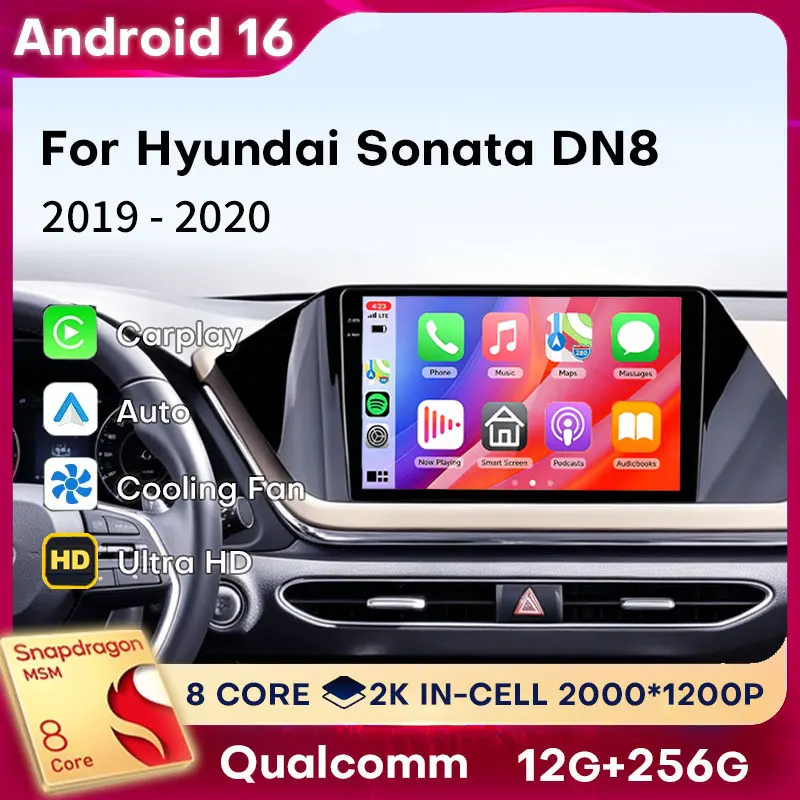 

Wireless CarPlay Android Auto For Hyundai Sonata Dn8 2019 2020 Android 16 Car Radio Multimedia Head Unit DTS 4G 2 DIN Autoradio