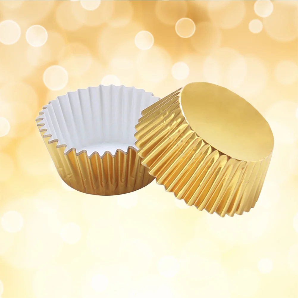 

100 Pcs Tins Cake for Baking Cupcake Case Ramekins Pie Paper Cups Mini Molds Aluminum Foil