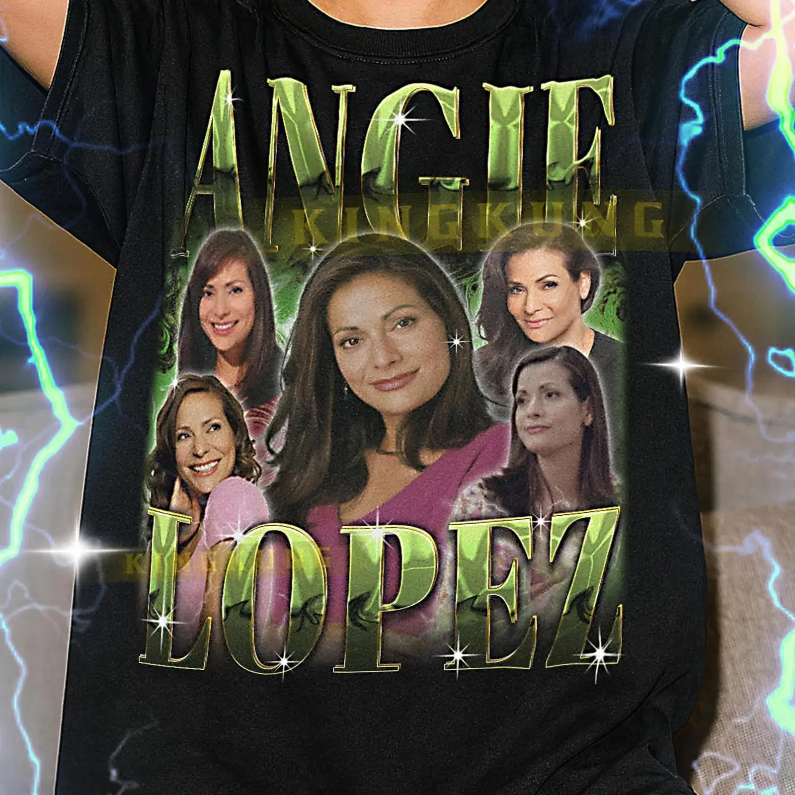 Angie Lopez Bootleg T Shirt Longsleeve Retro Vintage 90s TPC vintage Washed Stretched designer clothes Unisex Casual Versatile