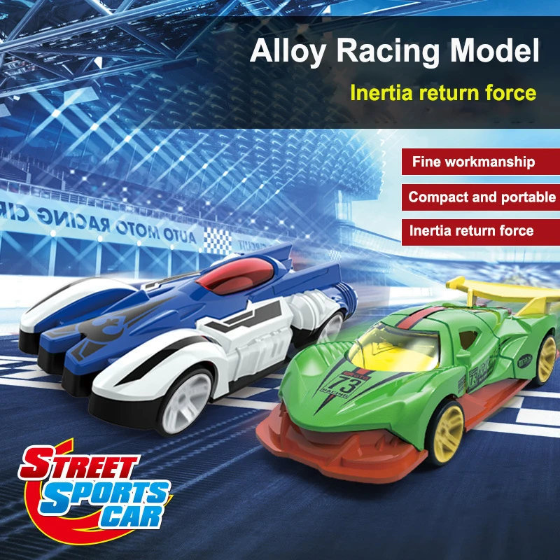 1:64 Inertia Alloy Sports Car Model Finale Alloy Simulation Racing Toy with Color Box Children's Toys Birthday Gift Collection