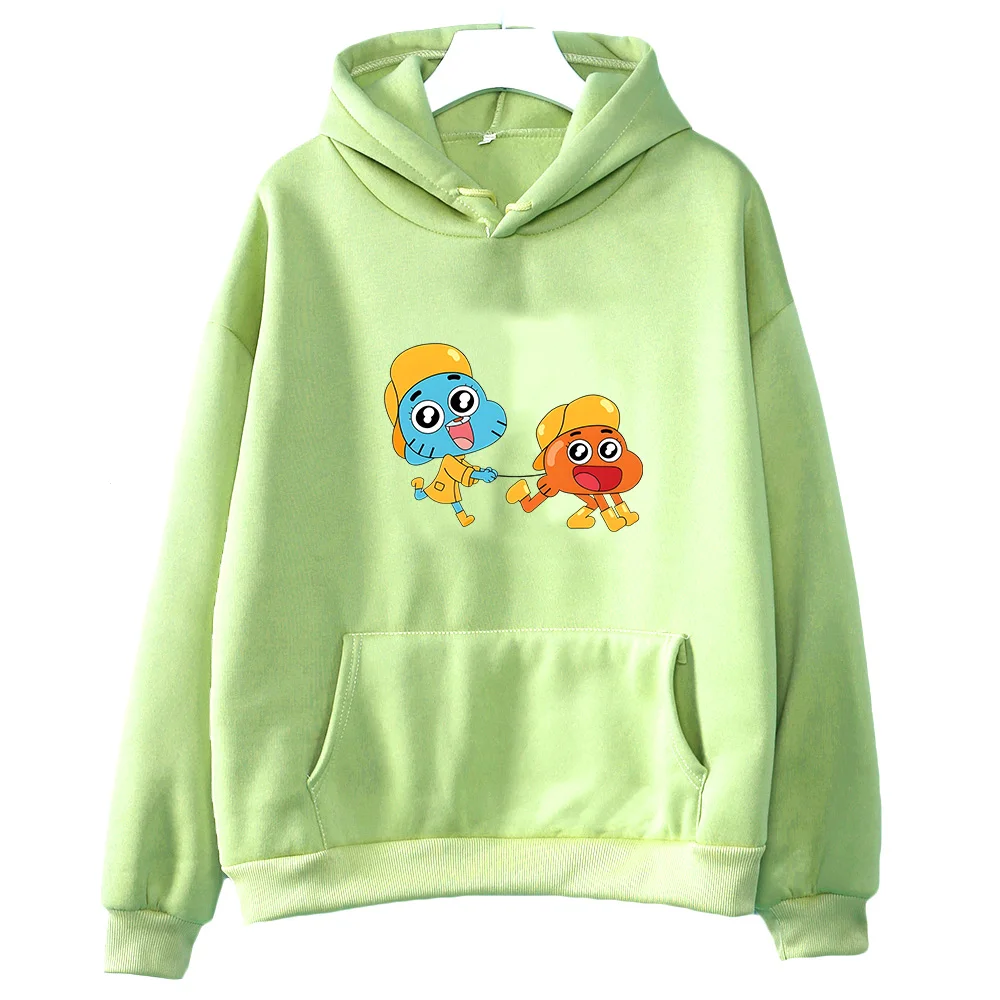 Gumball Wattersonn Cute Anime Hoodies Women/men Casual Sweatshirts Autumn Fleece Pullovers Brand High Quality Hooded Clothing