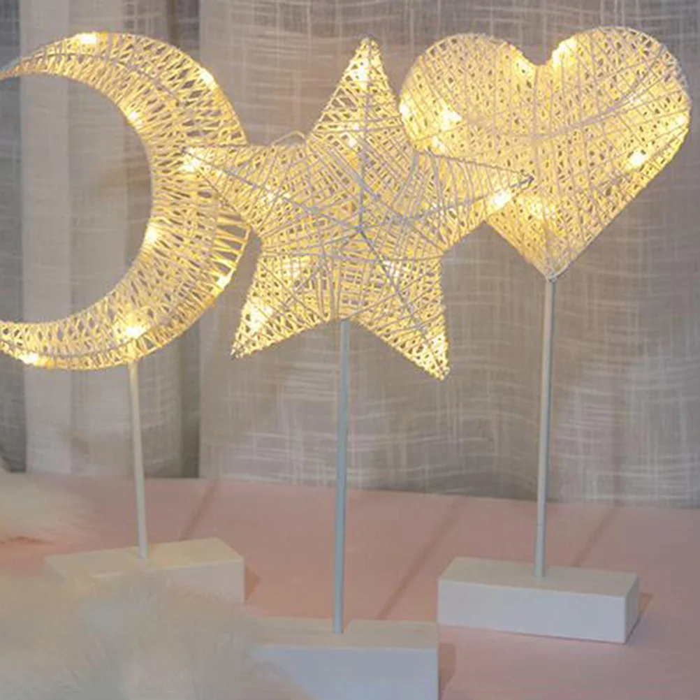 شكل قلب الإضاءة ليلة أدى ضوء الديكور مصباح بالطاقة النحاس مصباح ديكور للمنزل هدية الأبيض الدافئ