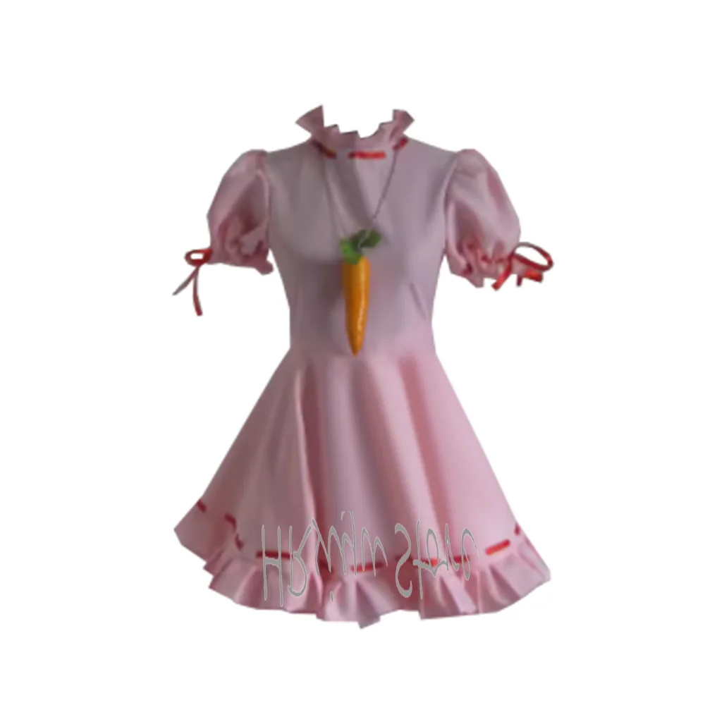 

customized-Anime Touhou Tewi Inaba Cosplay Costume: Pink Dress for Halloween & Themed Parties