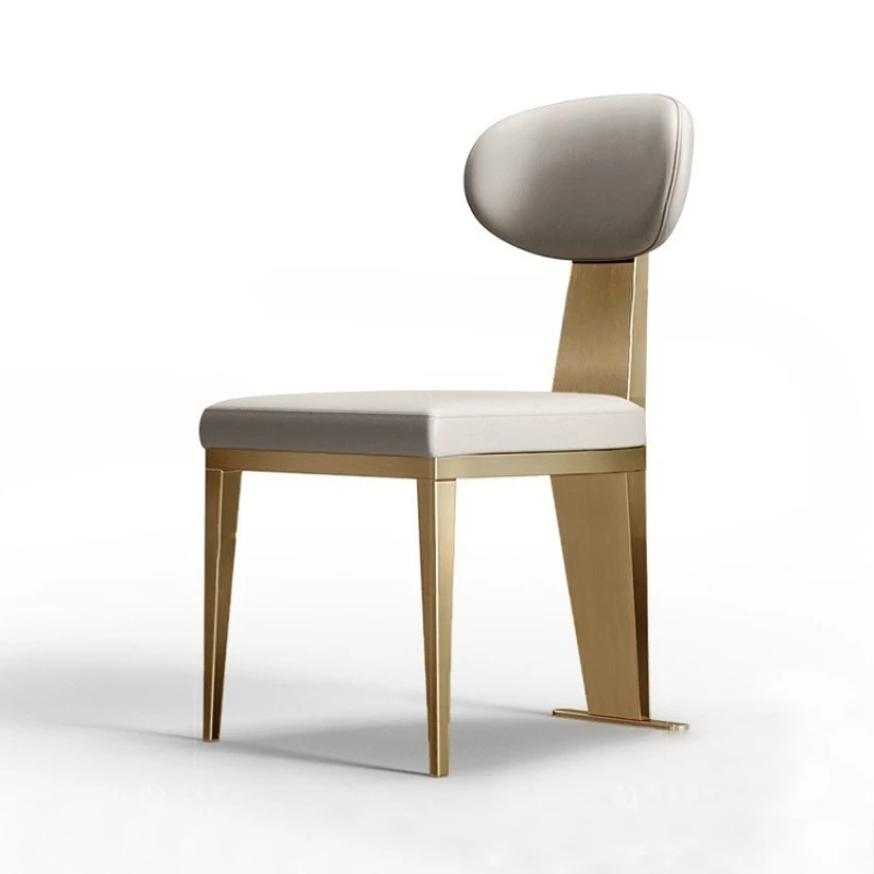 

Light luxury dining chair home high-end modern high-end designer dining table and chair creative leather makeup chair