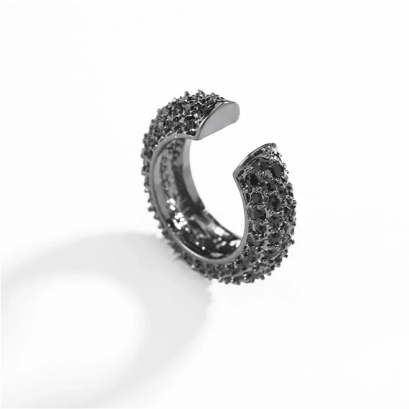 Fashion Geometric Multicolor CZ Crystal Ear Cuff Stackable Earrings