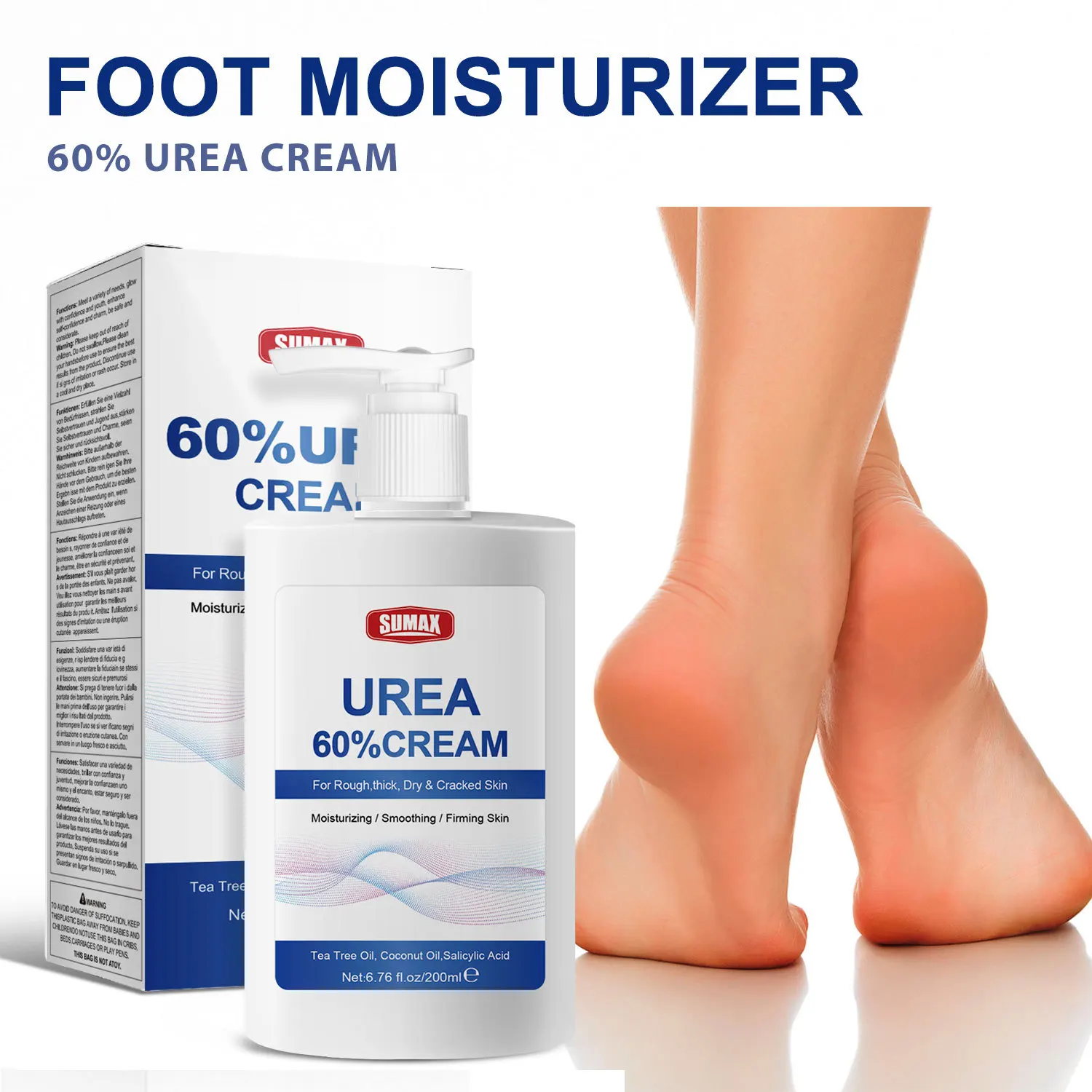 

60% Urea Moisturizing Foot Cream Relieve Drying Cracked Heel Repair Soft Remove Calluses Dead Skin Hand Foot Skin Care