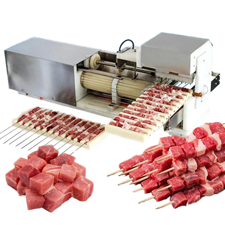 

Automatic Kebab Making Machine Meat Skewer Chicken BBQ Bamboo Stick Souvlaki Satay Skewer Maker