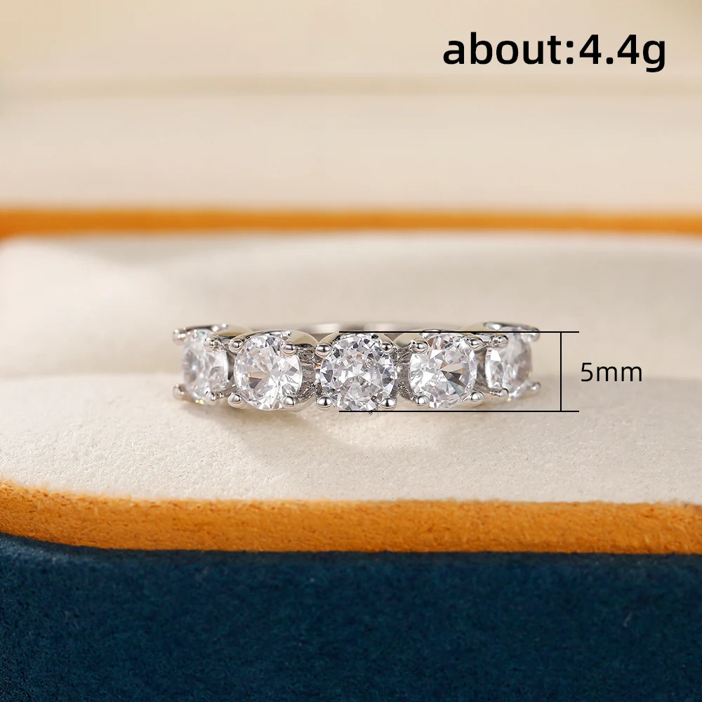 Huitan Fashion Crystal Cubic Zirconia Rings for Female AAA White CZ Office Lady\'s Finger Accessory Simple Stylish Women Jewelry