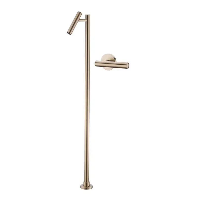 Brass Freestanding Floor Mount Bathroom Basin Tap Sink Faucet