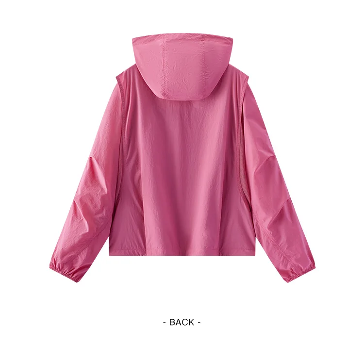 Semir Womens UV Jacket 2026 Cool Feeling Mesh Spliced Loose Hooded Drawstring Casual Outdoor Soft Comfortable