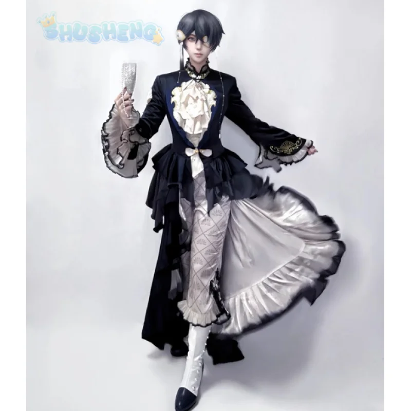 Anime Black Butler Cosplay Ciel Phantomhive Oyster oysters Costume Gothic style dress accessories Halloween party women uniform